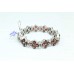 Handmade 925 Sterling Silver Natural princess Garnet zircon stone bracelet 7.5'